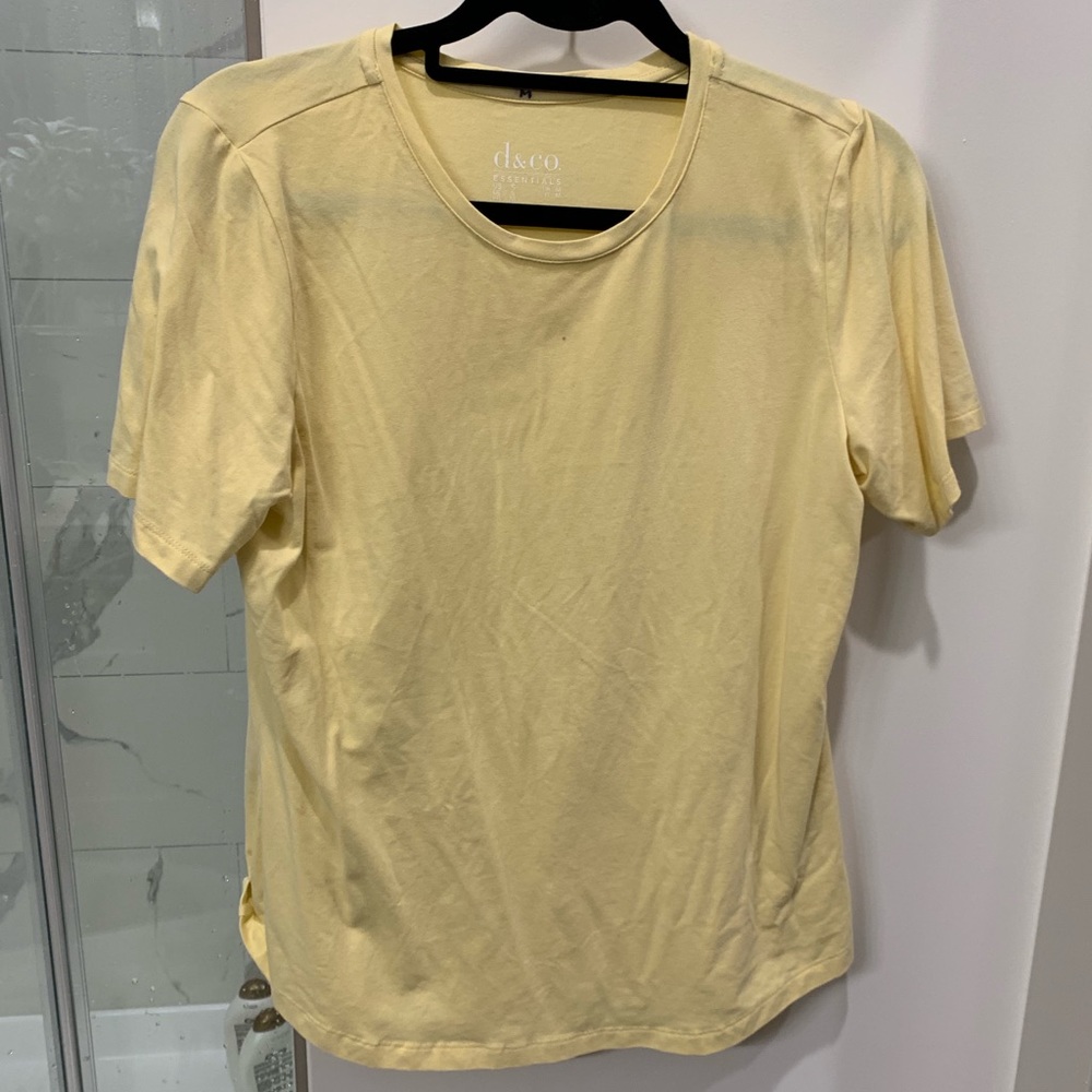 Denim & Co. Yellow Tee